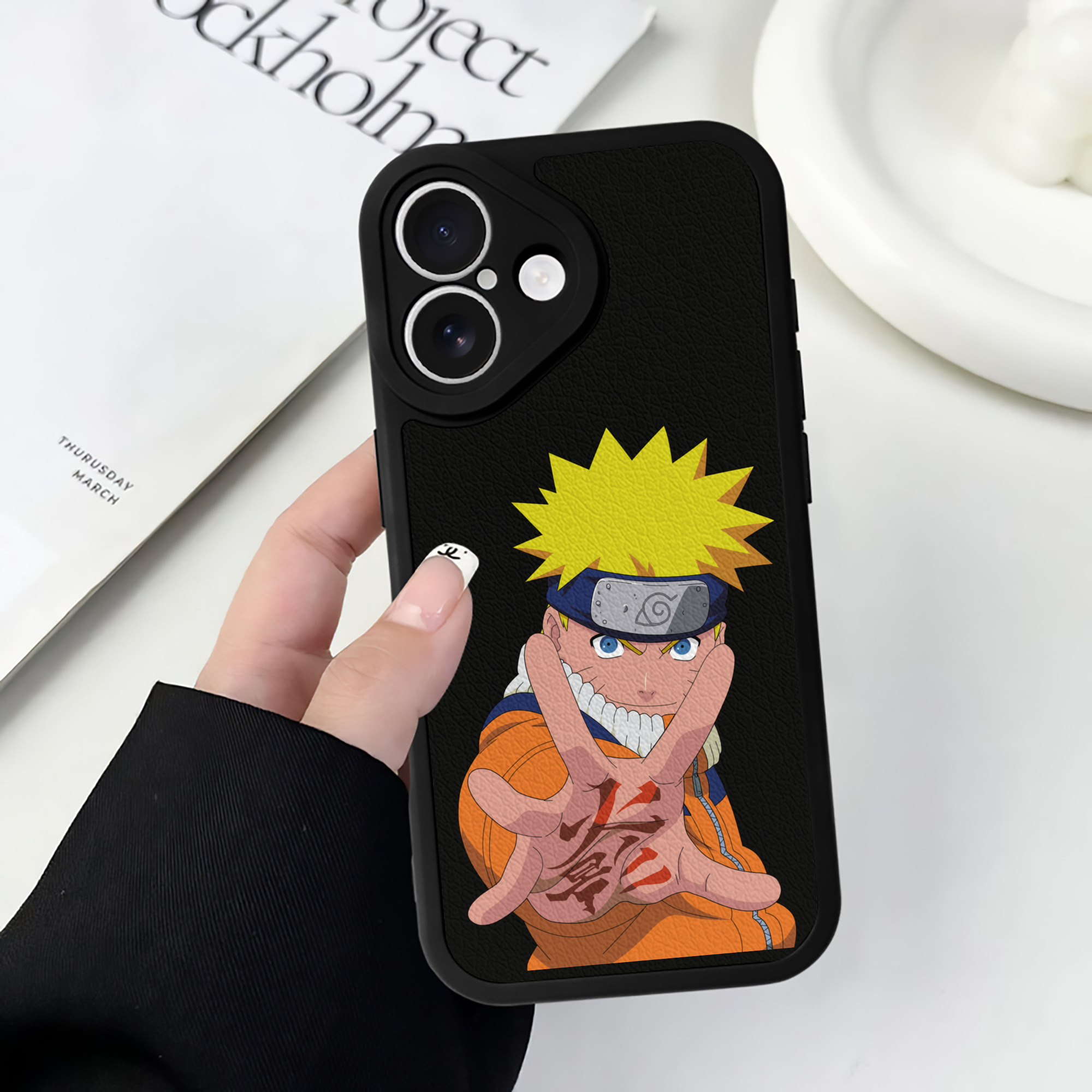 （画像用） NARUTO -ナルト- うずまき ナルト Uzumaki Naruto 【iPhone 16シリーズ対応】シリコンスマホケース（レザー調） 材質：シリコン